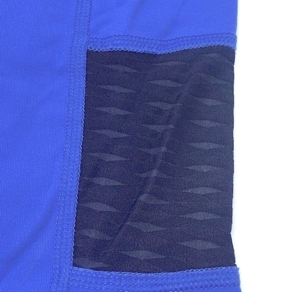 🌺 Reebok Lux Speedwick Tights Acid Blue Colorblock Leggings Size S - Picture 5 of 8